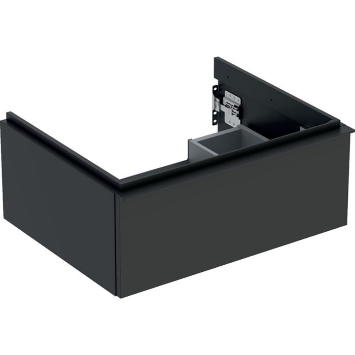 Szafka pod umywalkę wisząca dolna 592 x 476 x 247 mm lava lakierowany mat z jedną szufladą GEBERIT iCon | 502310JK1