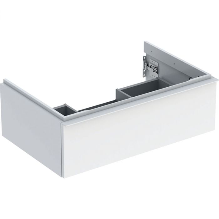 Szafka pod umywalkę wisząca dolna 740 x 476 x 247 mm biała lakierowany wysoki połysk z jedną szufladą GEBERIT iCon | 502311011