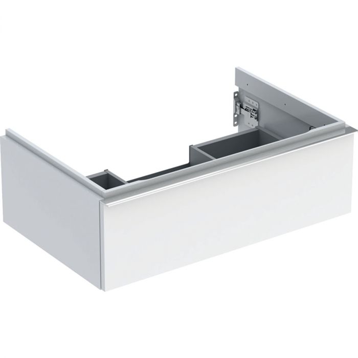 Szafka pod umywalkę wisząca dolna 740 x 476 x 247 mm biała lakierowany wysoki połysk z jedną szufladą GEBERIT iCon | 502311012