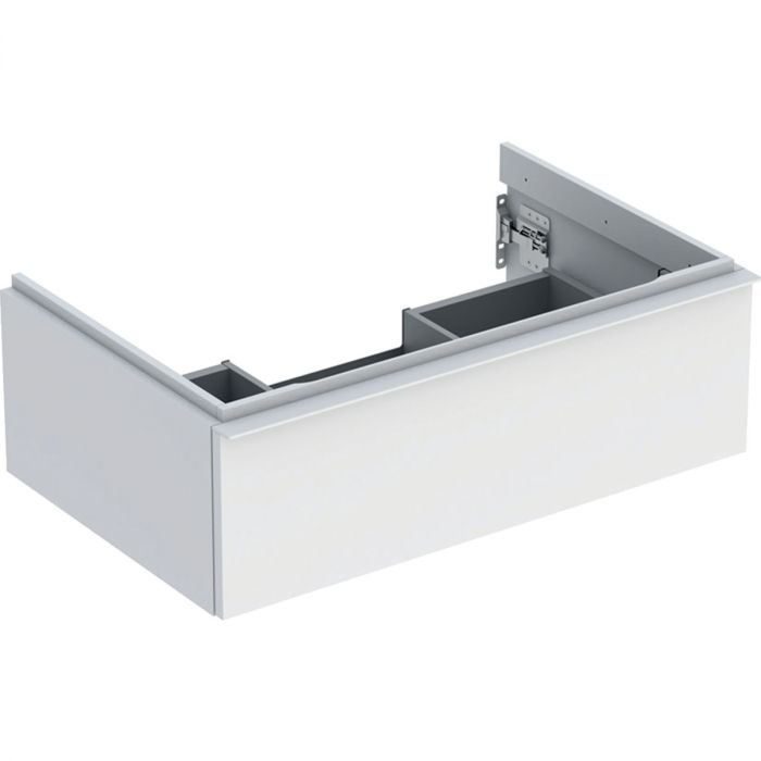 Szafka pod umywalkę wisząca dolna 740 x 476 x 247 mm biała lakierowany mat z jedną szufladą GEBERIT iCon | 502311013