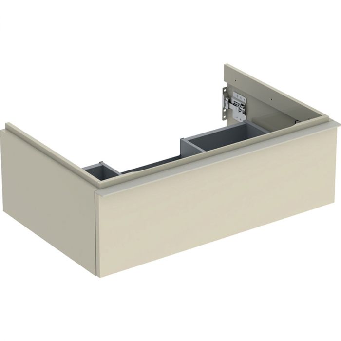 Szafka pod umywalkę wisząca dolna 740 x 476 x 247 mm szary piaskowy lakierowany wysoki połysk z jedną szufladą GEBERIT iCon | 502311JL1