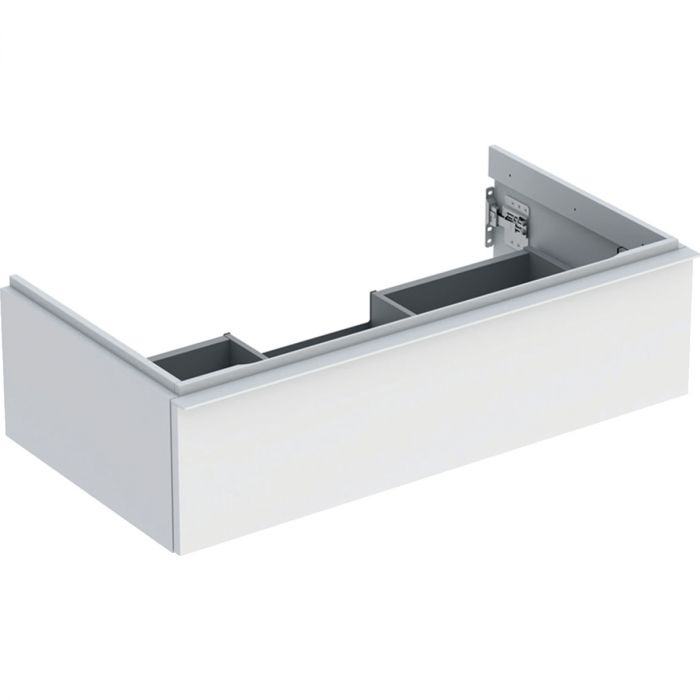 Szafka pod umywalkę wisząca dolna 888 x 476 x 247 mm biała lakierowany mat z jedną szufladą GEBERIT iCon | 502312013