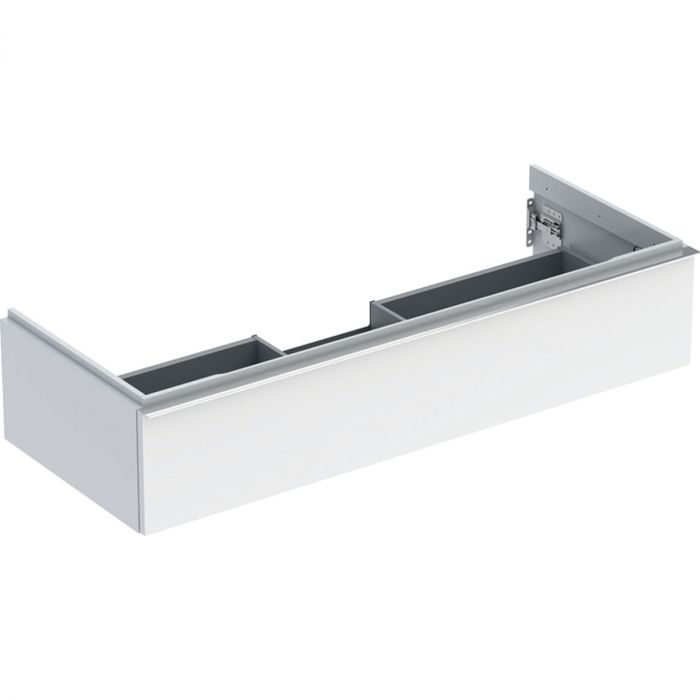 Szafka pod umywalkę wisząca dolna 1184 x 476 x 247 mm biała lakierowany wysoki połysk z jedną szufladą GEBERIT iCon | 502313012