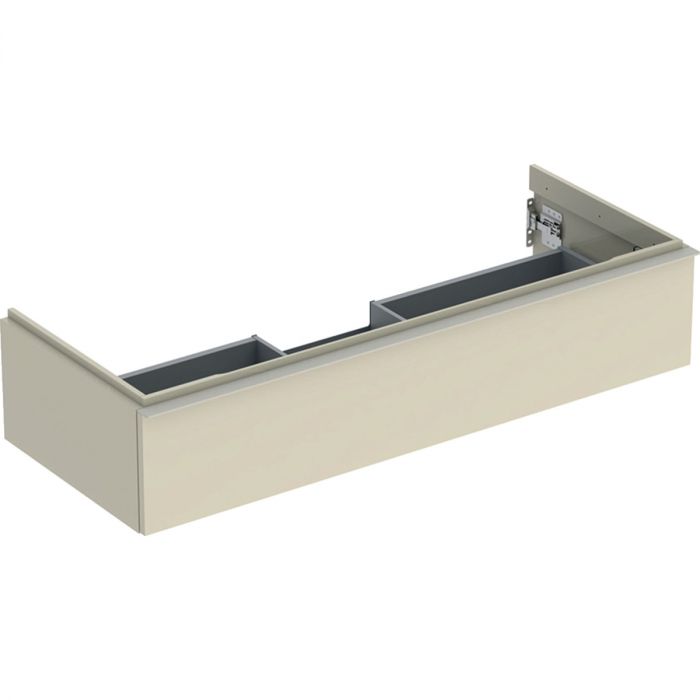 Szafka pod umywalkę wisząca dolna 1184 x 476 x 247 mm szary piaskowy lakierowany wysoki połysk z jedną szufladą GEBERIT iCon | 502313JL1