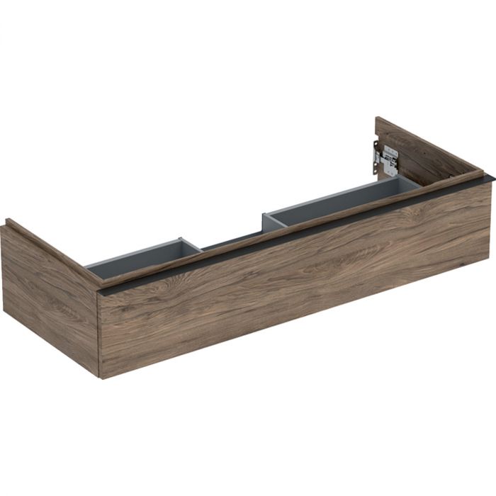 Szafka pod umywalkę wisząca dolna 1184 x 476 x 247 mm orzech hickory z jedną szufladą GEBERIT iCon | 502313JR1