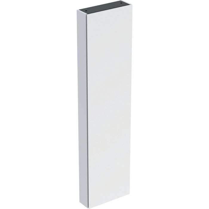 Szafka wisząca wysoka krótka 450 x 150 x 1800 mm biała lakierowany mat z jednymi drzwiami i lustrem wewnętrznym, 5 szklanych półek do dolnej szafki GEBERIT iCon | 502317013
