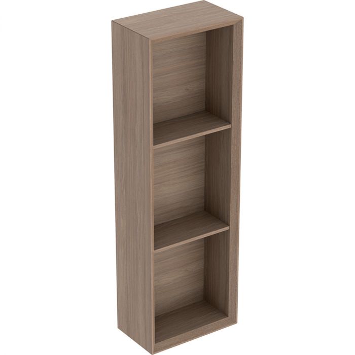 Regał wiszący 225 x 132 x 700 mm dąb z dwoma półkami regulowanymi GEBERIT iCon | 502320JH1