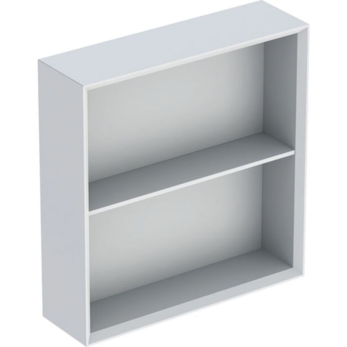 Regał wiszący 450 x 132 x 467 mm biały lakierowany mat z półką zamocowaną na stałe GEBERIT iCon | 502323013