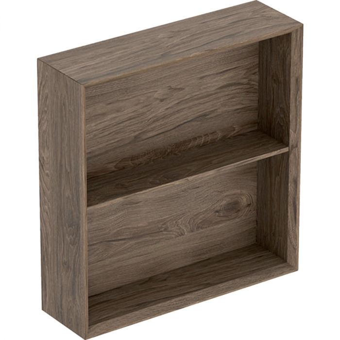 Regał wiszący 450 x 132 x 467 mm orzech włoski hickory z półką zamocowaną na stałe GEBERIT iCon | 502323JR1