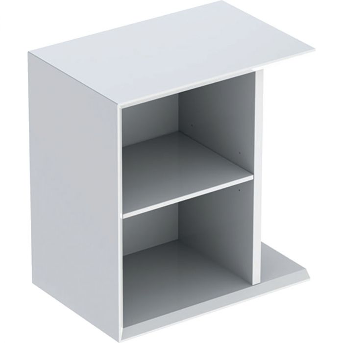 Element boczny do dolnej szafki Geberit iCon pod umywalkę z drzwiami wiszący 370 x 245 x 400 mm biały lakierowany wysoki połysk z przekładaną półką GEBERIT iCon | 502324011