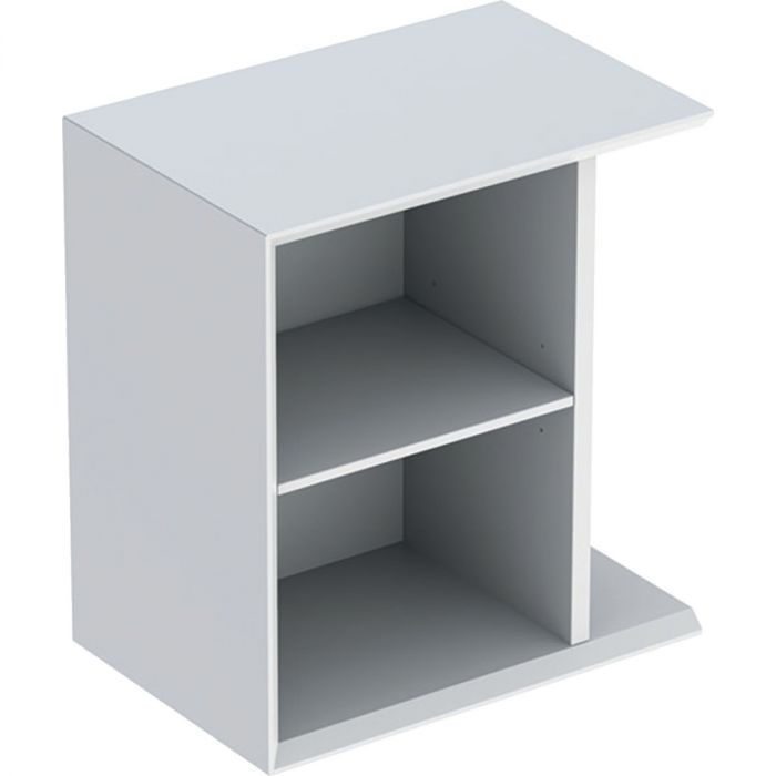 Element boczny do dolnej szafki Geberit iCon pod umywalkę z drzwiami wiszący 370 x 245 x 400 mm biały lakierowany mat z przekładaną półką GEBERIT iCon | 502324013
