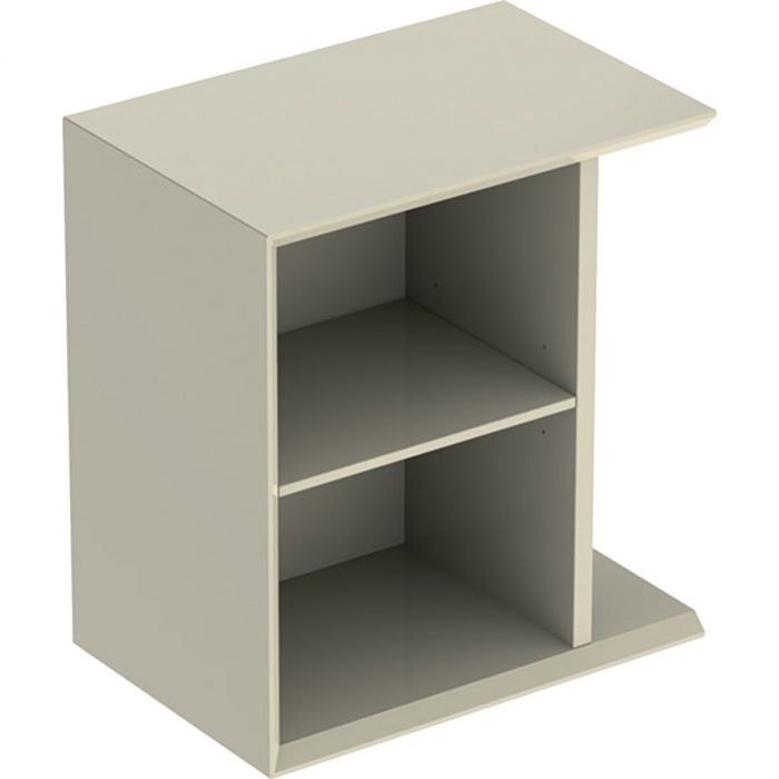Element boczny do dolnej szafki Geberit iCon pod umywalkę z drzwiami wiszący 370 x 245 x 400 mm piaskowo-szary lakierowany wysoki połysk z przekładaną półką GEBERIT iCon | 502324JL1
