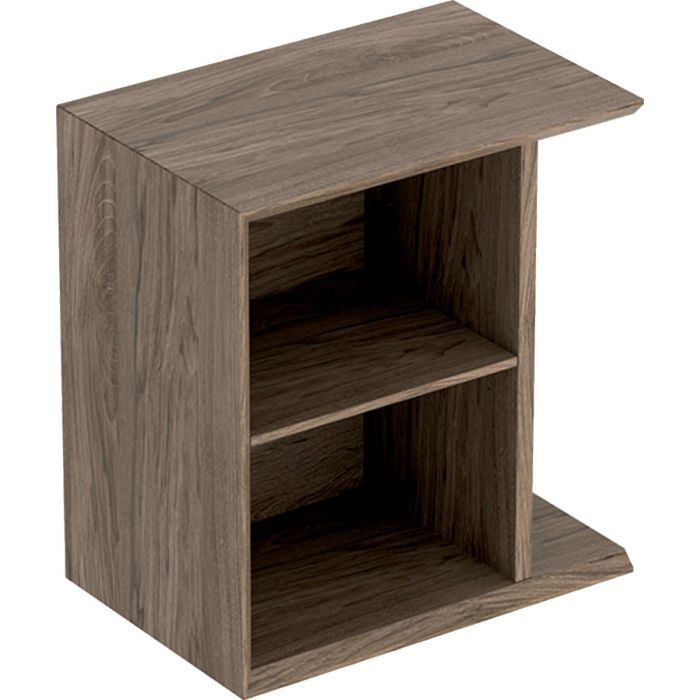Element boczny do dolnej szafki Geberit iCon pod umywalkę z drzwiami wiszący 370 x 245 x 400 mm orzech włoski hickory z przekładaną półką GEBERIT iCon | 502324JR1