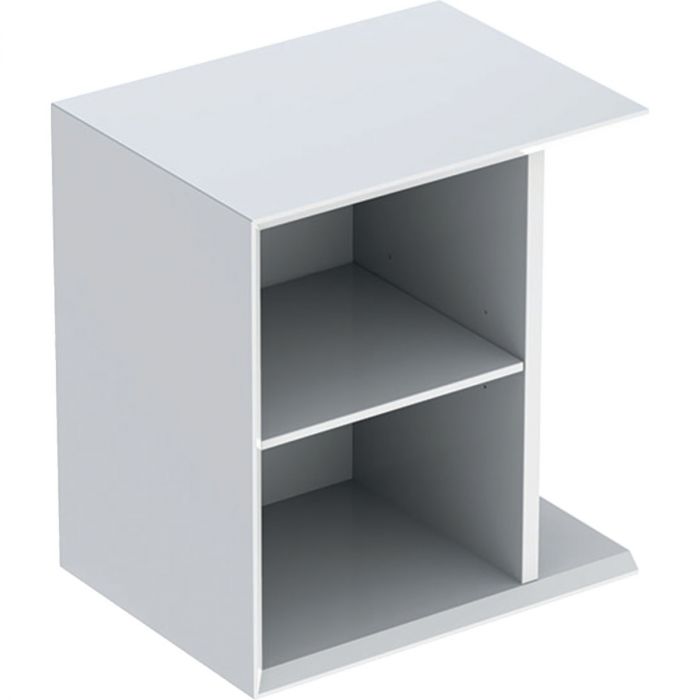 Element boczny do dolnej szafki Geberit iCon pod umywalkę z szufladą wiszący 370 x 273 x 400 mm biały lakierowany wysoki połysk z przekładaną półką GEBERIT iCon | 502325011