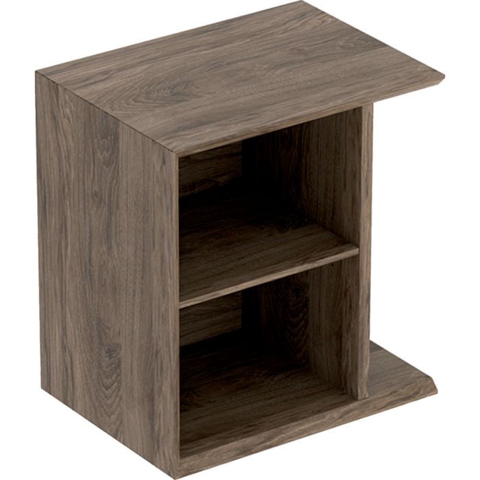 Element boczny do dolnej szafki Geberit iCon pod umywalkę z szufladą wiszący 370 x 273 x 400 mm orzech włoski hickory z przekładaną półką GEBERIT iCon | 502325JR1