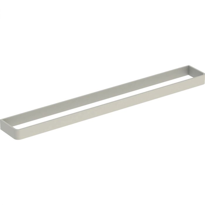 Uchwyt na ręczniki do zamocowania w szafce pod umywalkę narożnik kwadratowy aluminiowy 424 x 19 x 49 mm piaskowo-szary mat w komplecie elementy mocujące GEBERIT iCon | 502328JL1