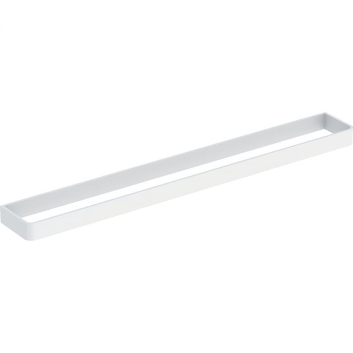 Uchwyt na ręczniki do zamocowania w szafce pod umywalkę aluminiowy 424 x 19 x 49 mm biały mat w komplecie elementy mocujące GEBERIT iCon | 502328013