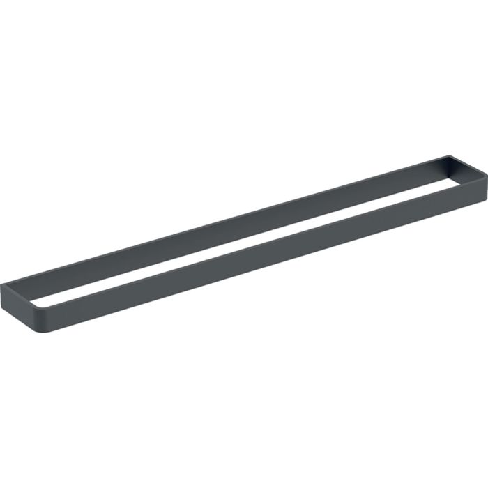 Uchwyt na ręczniki do zamocowania w szafce pod umywalkę narożnik kwadratowy aluminiowy 424 x 19 x 49 mm czarny mat GEBERIT iCon | 502328141