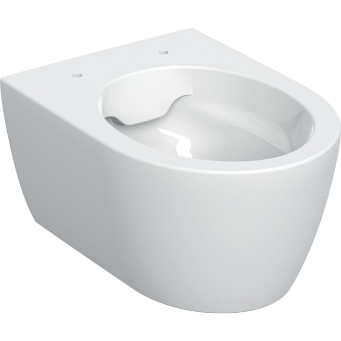 Miska WC ceramiczna wisząca GEBERIT iCon lejowa, krótka, Rimfree ukryte mocowanie 35.5 x 49 cm biała | 502380001