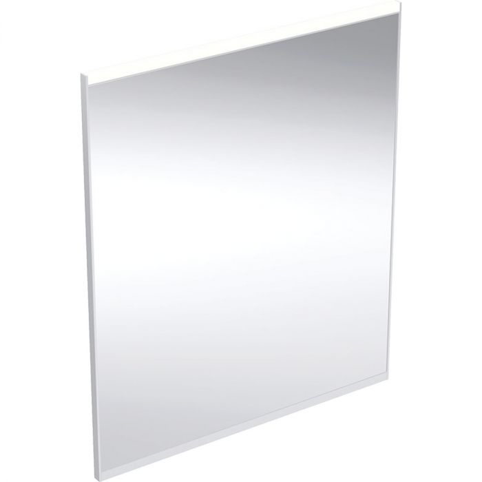 Lustro z bezpośrednim i pośrednim oświetleniem LED 600 x 700 mm aluminium anodyzowane GEBERIT Option Plus Square | 502781001