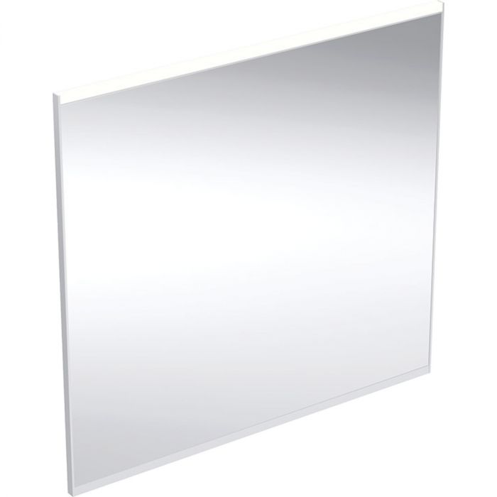 Option Plus Square lustro z bezpośrednim i pośrednim oświetleniem LED prostokątny z oświetleniem LED włączanie sensorem dotykowym aluminium anodyzowane 750 x 32 x 700 mm w komplecie elementy mocujące