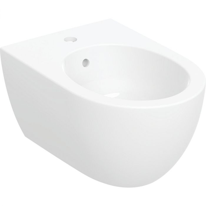 Acanto bidet wiszący z przelewem ukryte mocowania 35.5 x 53 x 27.5 cm biała z powłoką KeraTect łatwe mocowanie dzięki systemowi Easy Fast Fixing (typ EFF3) w komplecie: elementy mocujące