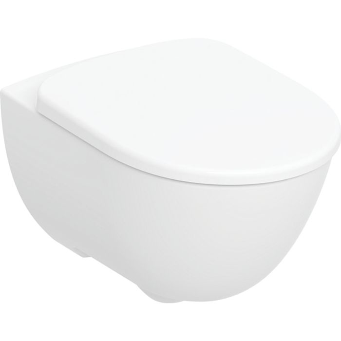 Miska WC wisząca GEBERIT VITALLE VITANOVA lejowa Rimfree 36 x 51.5 cm z deską wolnoopadającą  | 503166001