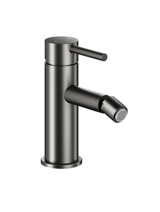 Bateria bidetowa stojąca ARMATURA KRAKÓW MOZA 1-otworowa mosiężna gun metal grey PVD  | 503701561