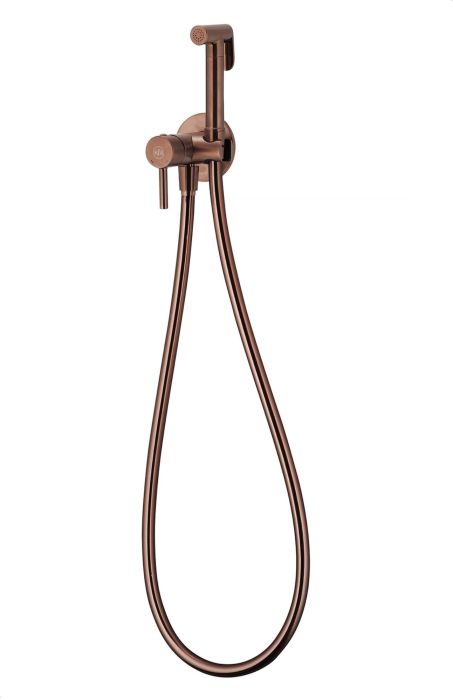 Bateria bidetowa podtynkowa ścienna ARMATURA KRAKÓW Moza brushed rose gold | 503951234