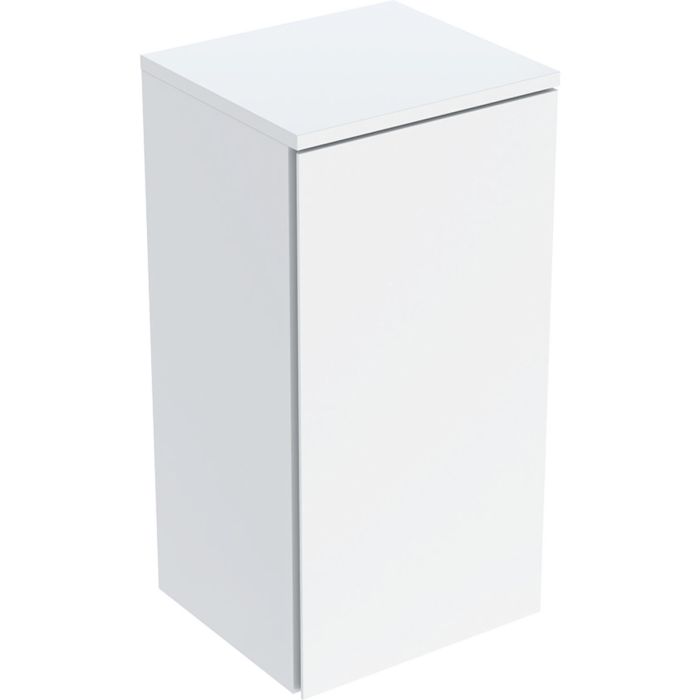 Szafka boczna 330 x 297 x 650 mm biała / lakierowana jedwabna połysk z jednymi drzwiami GEBERIT SELNOVA SQUARE | 504142011