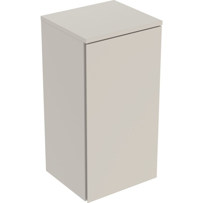Szafka boczna 330 x 297 x 650 mm piaskowoszara / lakierowana jedwabna matowa z jednymi drzwiami GEBERIT SELNOVA SQUARE | 504142DB1