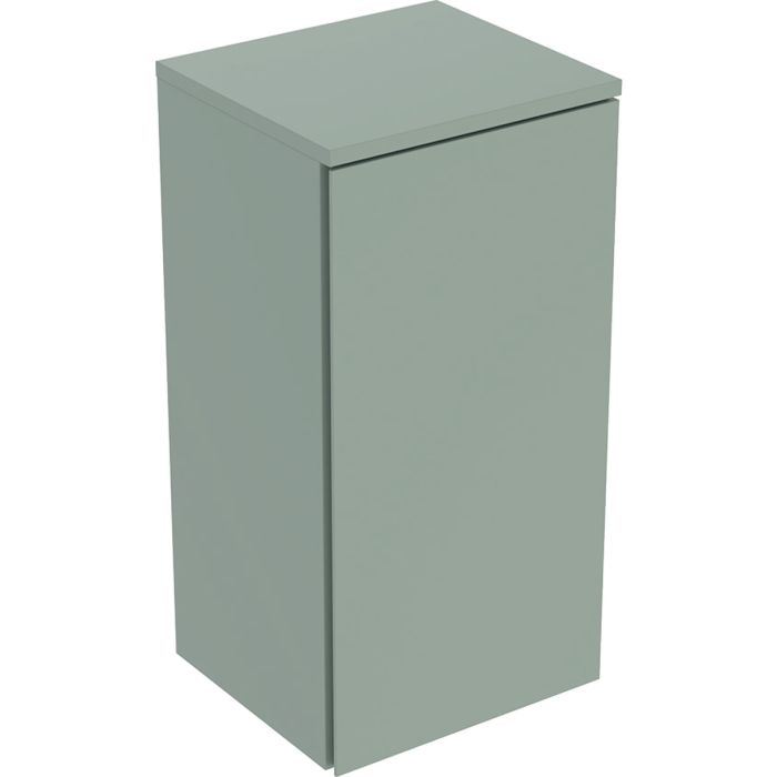 Szafka boczna 330 x 297 x 650 mm szałwiowozielona / lakierowana jedwabna matowa z jednymi drzwiami GEBERIT SELNOVA SQUARE | 504142IK1
