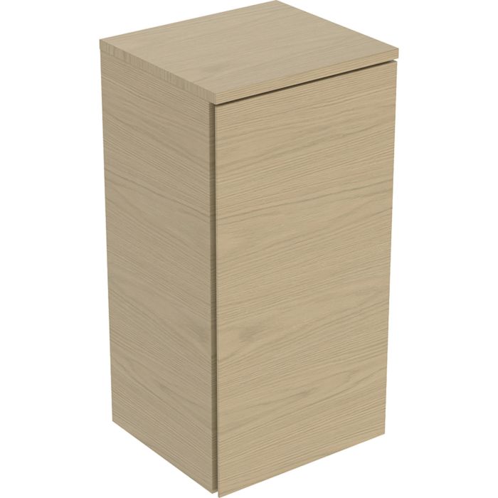 Szafka boczna 330 x 297 x 650 mm dąb naturalny / melaminowa struktura drewna z jednymi drzwiami GEBERIT SELNOVA SQUARE | 504142PS1