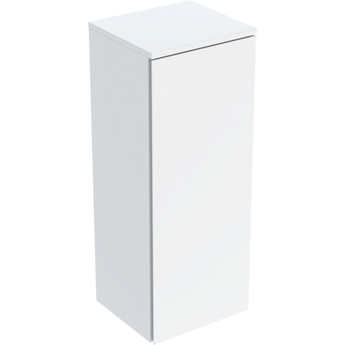 Szafka średnia 330 x 297 x 850 mm biała / lakierowana jedwabna połysk z jednymi drzwiami GEBERIT SELNOVA SQUARE | 504143011