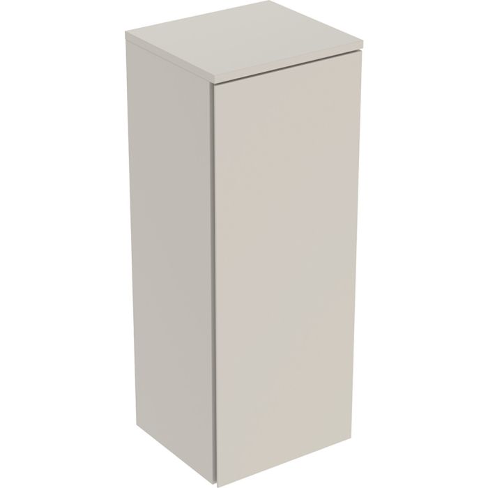 Szafka średnia 330 x 297 x 850 mm piaskowoszara / lakierowana jedwabna matowa z jednymi drzwiami GEBERIT SELNOVA SQUARE | 504143DB1