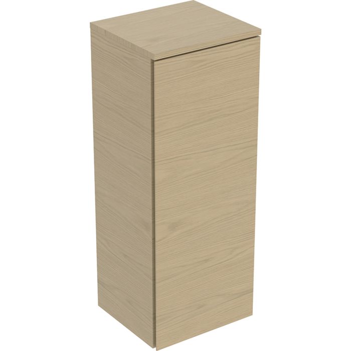 Szafka średnia 330 x 297 x 850 mm dąb naturalny / melaminowa struktura drewna z jednymi drzwiami GEBERIT SELNOVA SQUARE | 504143PS1