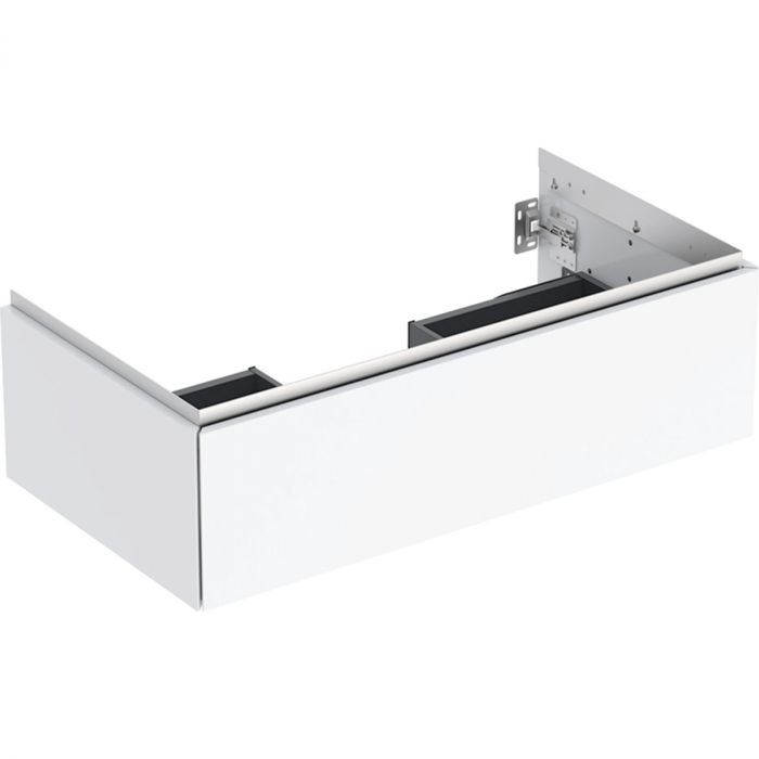 Szafka podumywalkowa płyta wiórowa 888 x 470 x 266 mm biała połysk z 1 szufladą GEBERIT ONE | 505073001