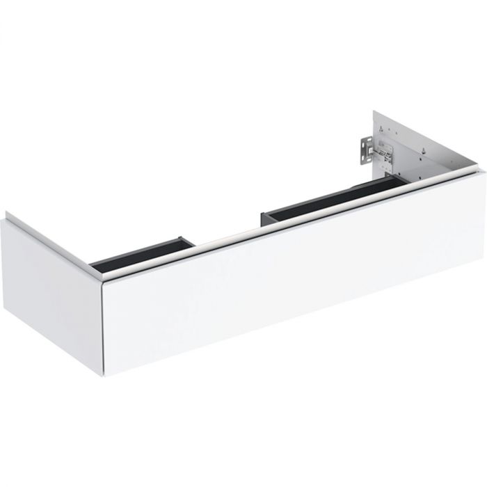 Szafka podumywalkowa płyta wiórowa 1184 x 470 x 266 mm biała połysk z 1 szufladą GEBERIT ONE | 505075001