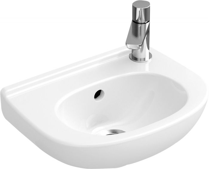 O.novo umywalka wisząca bez otworu z przelewem   360 x 275 x 150 mm weiss alpin