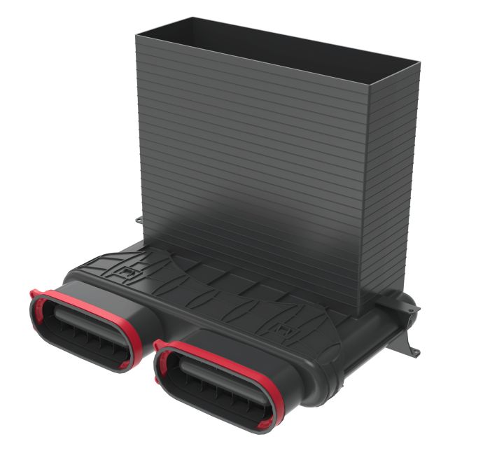 Skrzynka rozprężna prostokątna 2 x 50 mm 300 x 100 mm HEATPEX ARIA FLAT 500  | 54030010001W