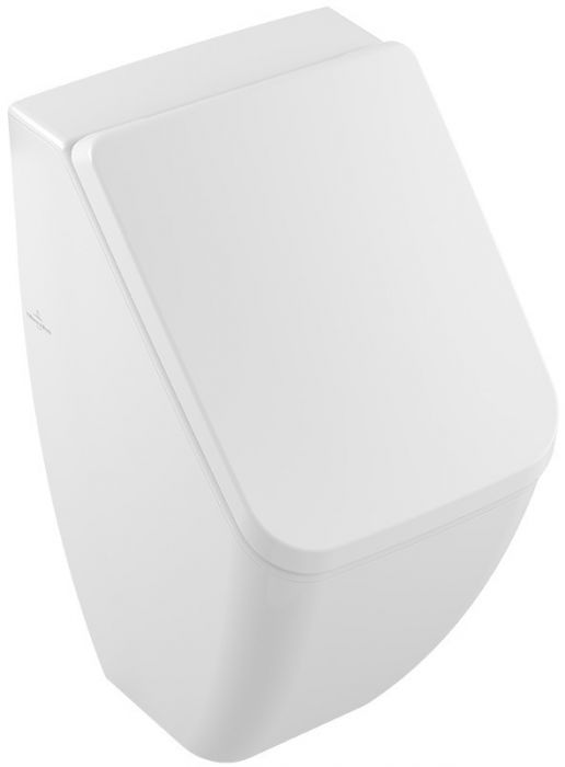 Pisuar ceramiczny z powłoką CeramicPlus VILLEROY & BOCH Venticello dopływ zakryty, z otworami na pokrywę 31.5 x 28.5 x 54.5 cm weiss alpin | 5504R1R1