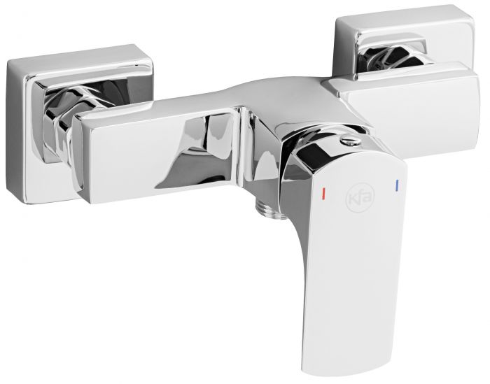 Bateria natryskowa ścienna ARMATURA KRAKÓW MOKAIT 1-uchwytowa 2-otworowa mosiężna chrom  | 553601000