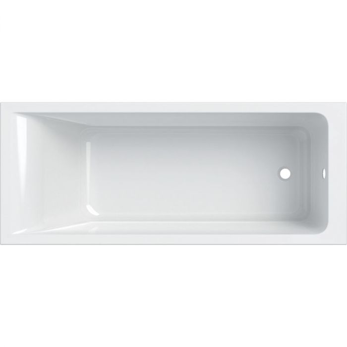 Wanna akrylowa prostokątny GEBERIT SELNOVA SQUARE 1700 700 x 420 mm biała błyszcząca odpływ 52 mm z boku w komplecie: zestaw nóg | 554384011