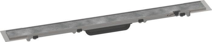 Element zewnętrzny odpływu bez ramy HANSGROHE RainDrain Rock odpowiedni do odwodnienia pojedynczego ze stali szlachetnej 304 700 x 58 x 7 mm  | 56030000