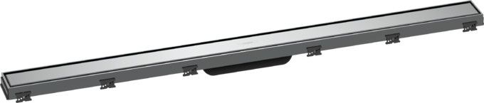 Element zewnętrzny odpływu HANSGROHE RainDrain Flex odpowiedni do odwodnienia pojedynczego ze stali szlachetnej 304 1000 x 76 x 10 mm chrom | 56041000