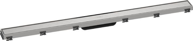 Element zewnętrzny odpływu HANSGROHE RainDrain Flex odpowiedni do odwodnienia pojedynczego ze stali szlachetnej 304 1000 x 76 x 10 mm stal szlachetna szczotkowana | 56041800