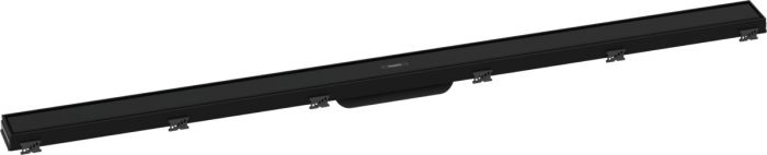 Element zewnętrzny odpływu HANSGROHE RainDrain Match odpowiedni do odwodnienia pojedynczego i podwójnego ze stali szlachetnej 304 1155 x 81 x 25 mm czarny mat | 56042670
