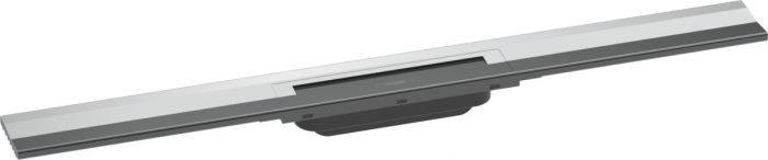 Element zewnętrzny odpływu HANSGROHE RainDrain Flex odpowiedni do odwodnienia pojedynczego ze stali szlachetnej 304 800 x 76 x 10 mm chrom | 56051000