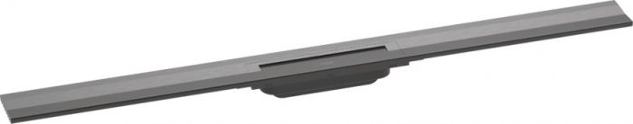 Element zewnętrzny odpływu HANSGROHE RainDrain Flex odpowiedni do odwodnienia pojedynczego ze stali szlachetnej 304 1000 x 76 x 10 mm czarny chrom szczotkowany  | 56053340