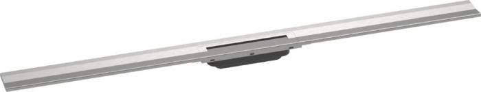Element zewnętrzny odpływu HANSGROHE RainDrain Flex odpowiedni do odwodnienia pojedynczego ze stali szlachetnej 304 1200 x 76 x 10 mm stal szlachetna szczotkowana | 56054800